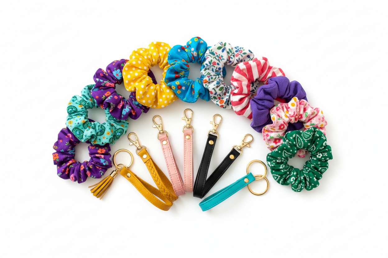 Scrunchies and Wristlet Keychains