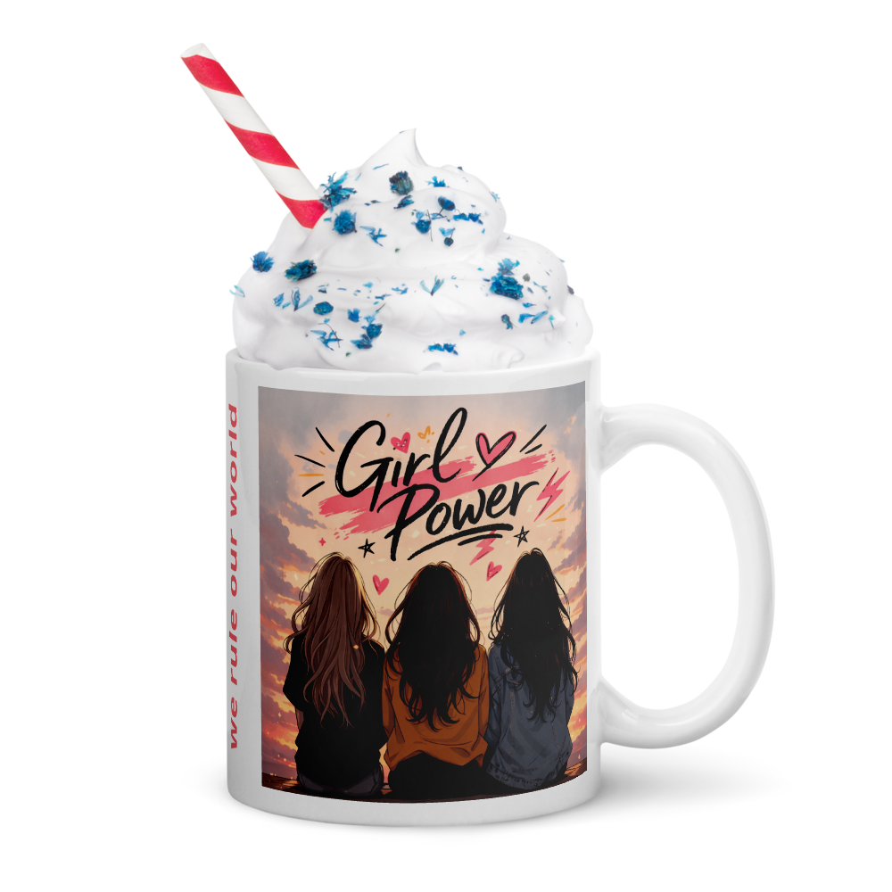 White glossy mug